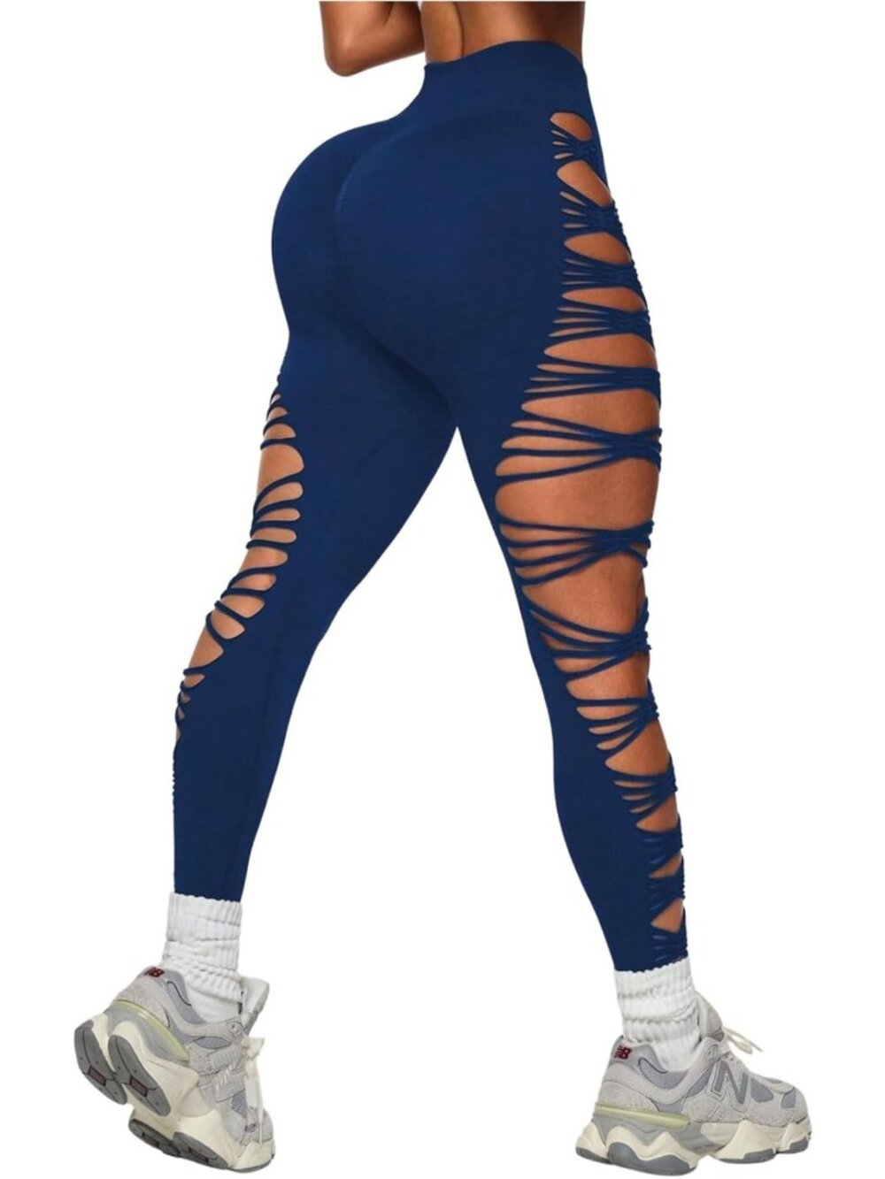 Y2K High Waist Ripped Seamless Leggings for Women | Trendy & Stylish Activewear